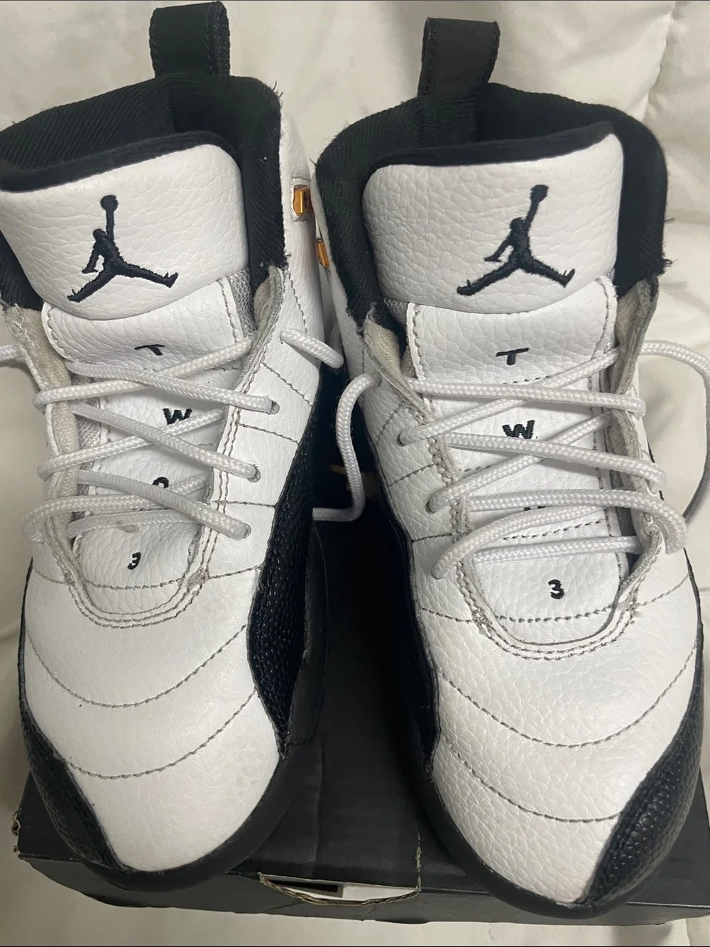Jordan White and Black Toddler Basketball Sneakers - Picture 2 of 6